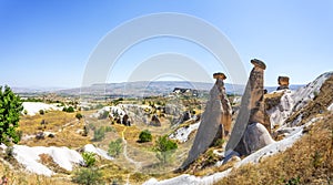 Three Graces, rock hills in Devrent valley, Cappadocia, Turkey