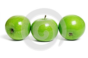 Three green apples