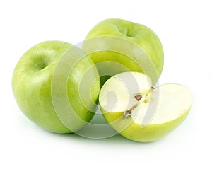 Three green apples