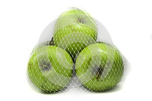 Three green apples
