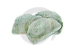 Three Green Mouldy Bread Slices