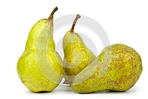Three green pears
