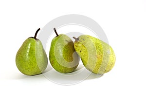 Three green pears