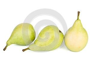 Three green pears