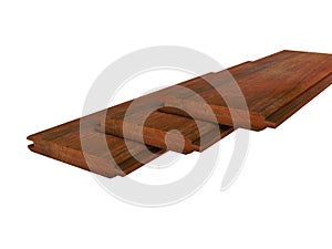 Three grooved wooden board