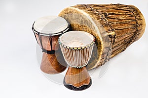 Three Handmade Djembe drums