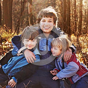 Three happy boys