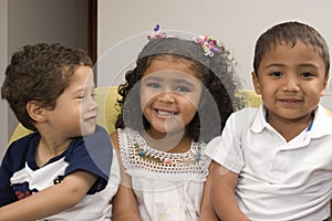 Three Happy Children