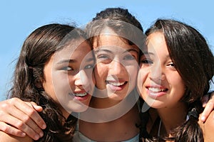 Three happy girls img