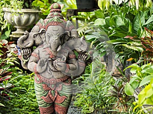 Three-Headed Deity Ganesh Statue