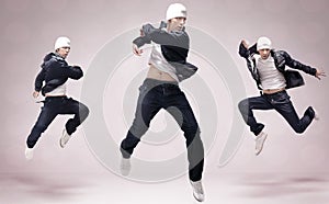 Three hip-hop dancers