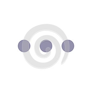 Three horizontal dots menu flat color ui icon