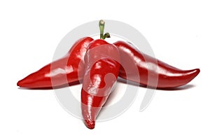 Three hot chilli peppers