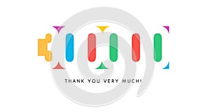 Three hundred thousand subscribers baner. Colorful logo for anniversary day.