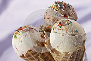 Three ice-cream