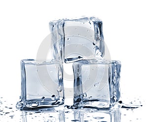 Three ice cubes photo