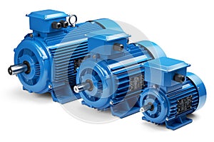 Three industrial electric motors photo