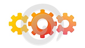 Three Interlocking Gears for Process and Workflow Automation, vector design Generative AI