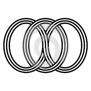 Three Interlocking Rings, Geometric Symbol of Unity and Balance