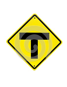 The three intersection traffic sign