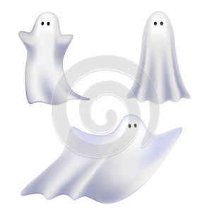 Three Isolated Ghost Characters