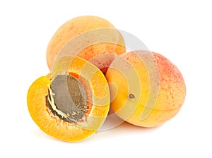 Three juicy apricots