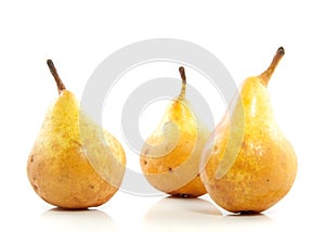 Three juicy yellow pears