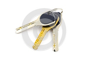 Three keys isolated on white