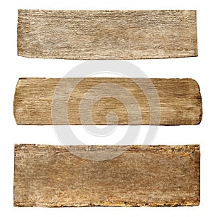 Three Kinds Wood Blank Copy Space Sign Concept