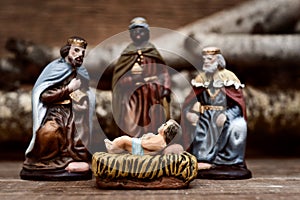 The three kings adoring the Child Jesus