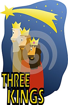 The Three Kings image with comet