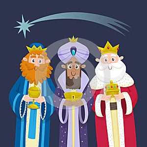 The three Kings of Orient Chrismas card photo