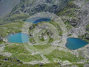 Three lakes in the Caucasus, Karachay-Cherkessia
