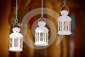 Three lanterns on a chain