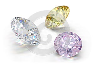 Three large diamonds