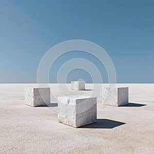 Minimalist Desert Cubes