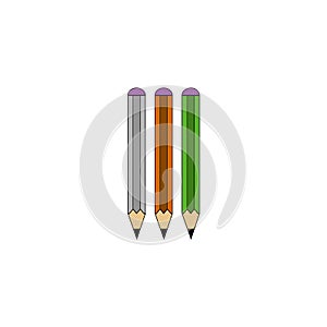 Three Lead pencil vector