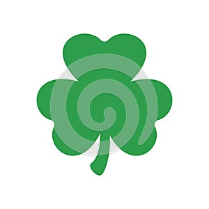 Three leaf clover. Vector icon. St Patricks day. Clover silhouette.