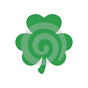 Three leaf clover. Vector icon. St Patricks day. Clover silhouette. photo