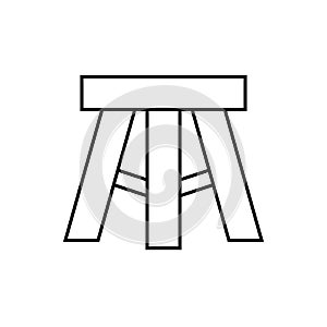 Three Legged stool outline icon