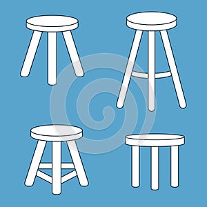 Three legged stool set