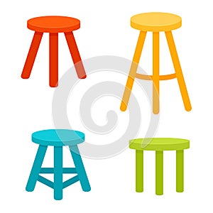 Three legged stool set.