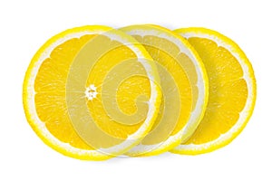 Three lemon slices
