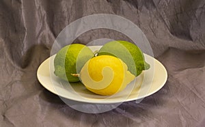 Three Lemons on a Plate