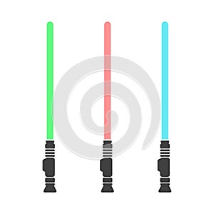Three Lightsaber Weapons Vector