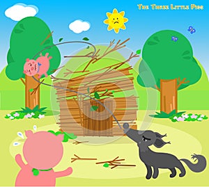 The three little pigs 6: wolf destroys