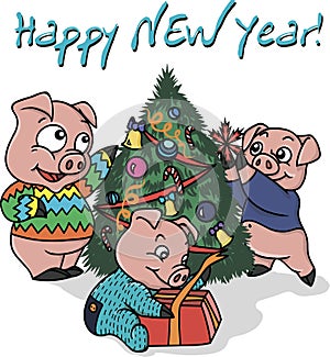 Three Little Pigs in the New Year