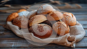 Three Loaves of Bread on Cutting Board