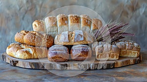 Three Loaves of Bread on Cutting Board