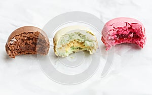 Three Macarons (small French cake)